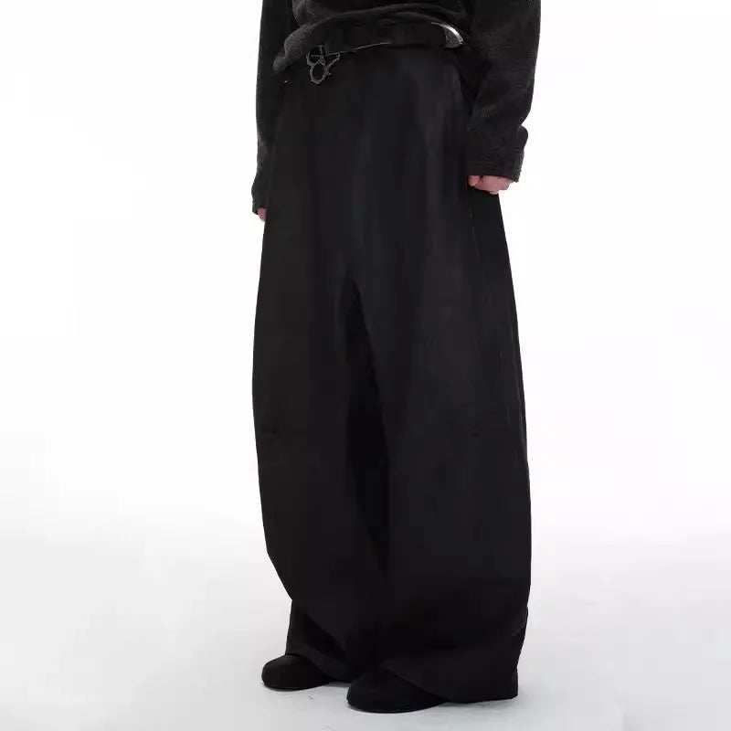High Waist Wide Leg Denim Trousers