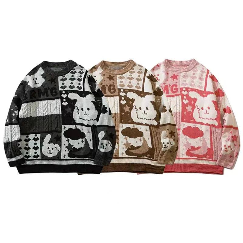 Vintage Cartoon Rabbit Sweater
