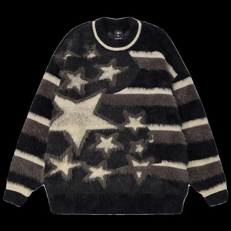 Star Design Sweater Stripe Knitwear