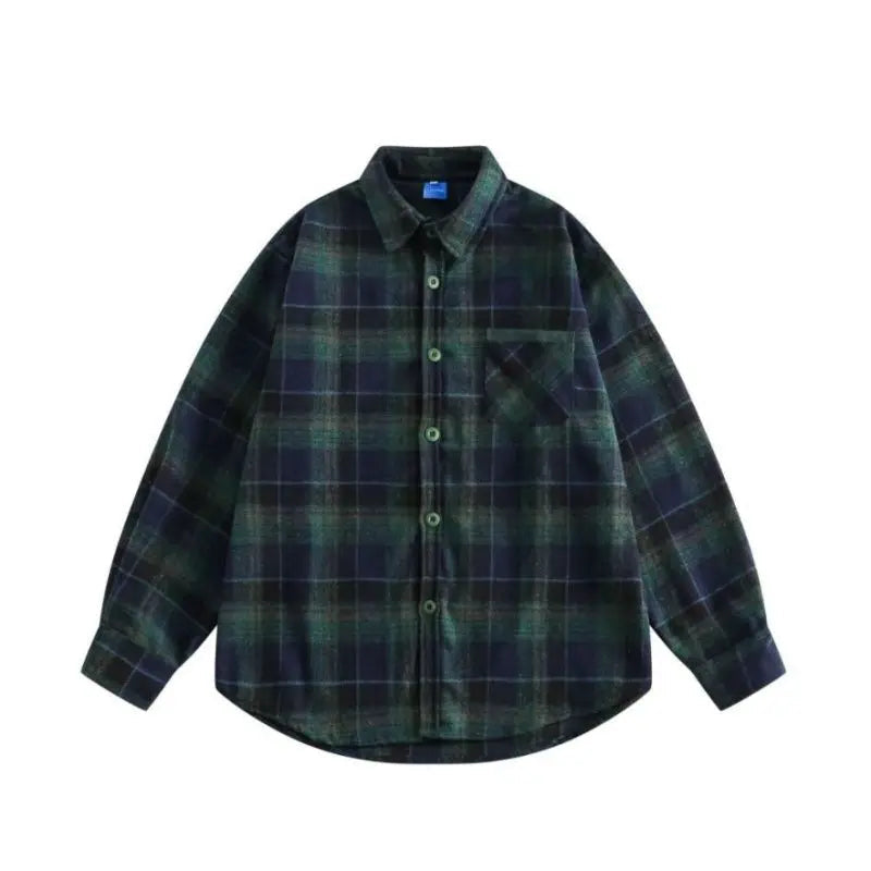 Japanese Retro College Style Pattern Long-Sleeved Shirt