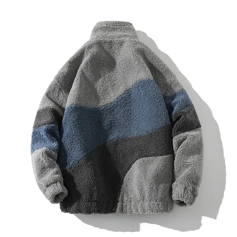 Men's Jacket Oversize Contrast Color Coat
