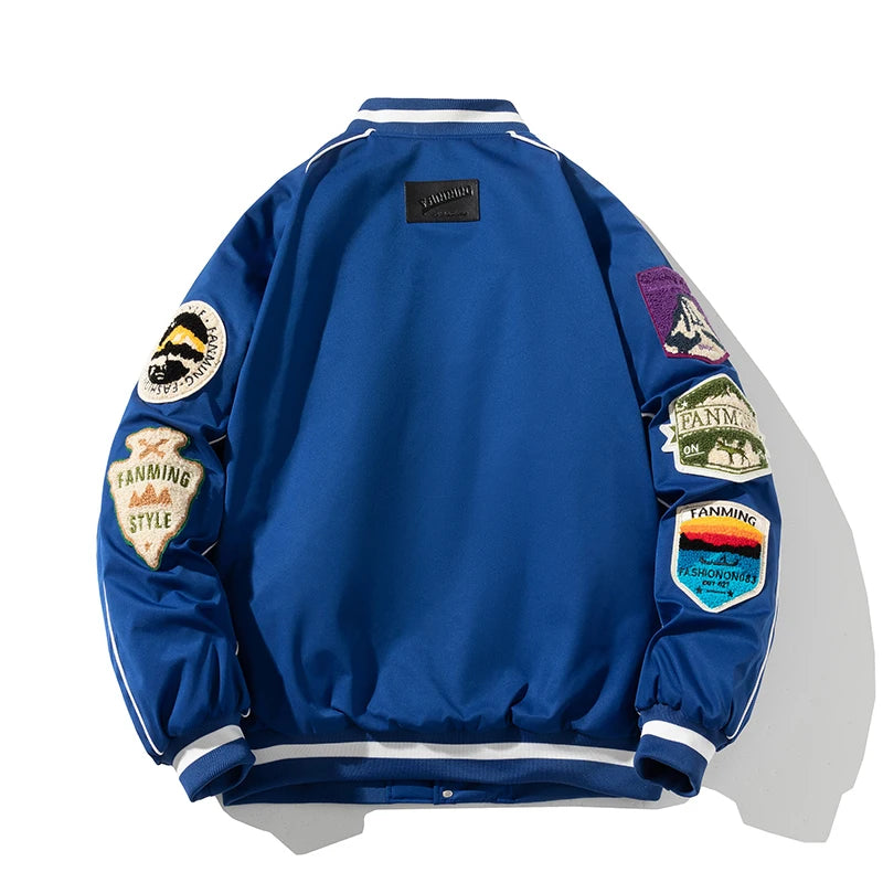 Winter Varsity Men Letter Badge American Baseball Jacket