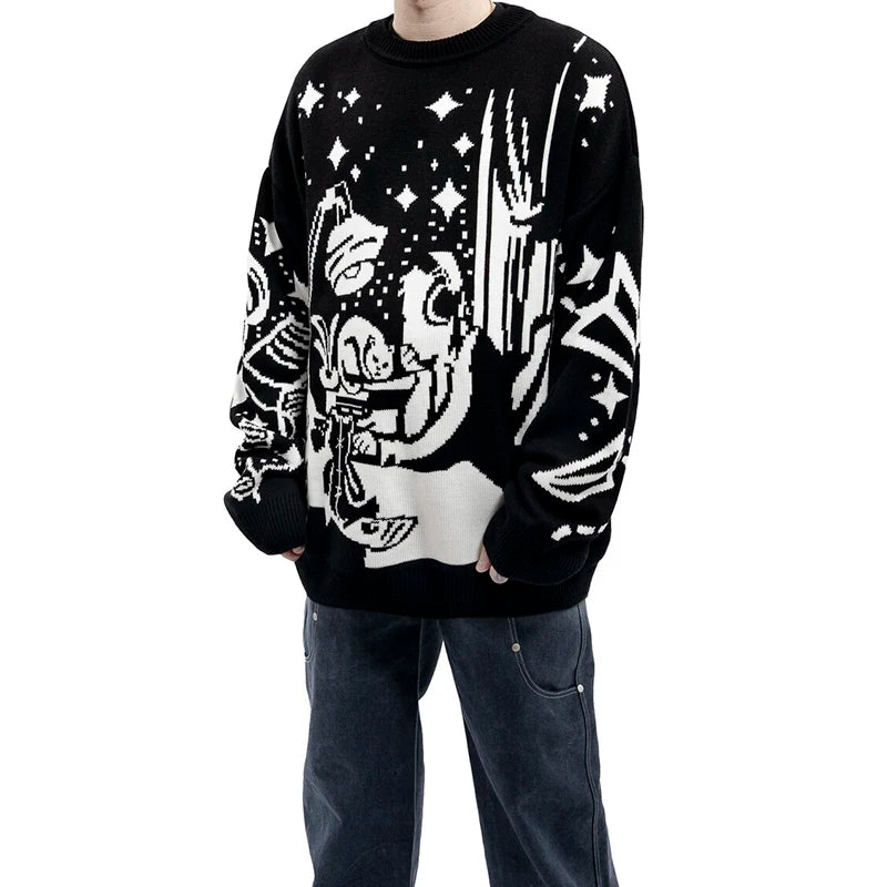 Y2k Hip Hop Winter Sweater Streetwear