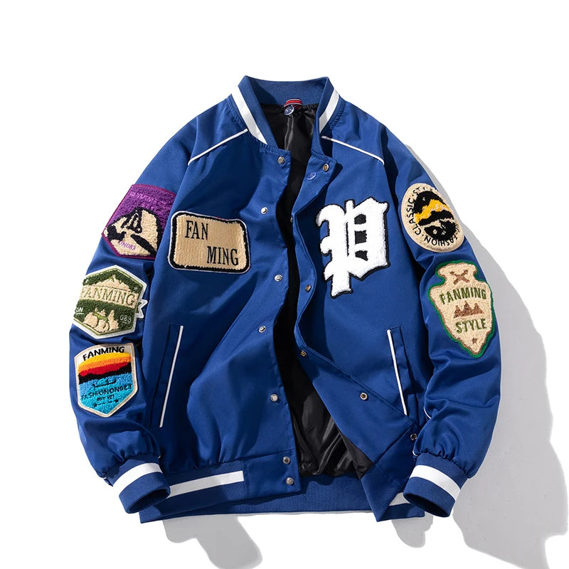 Winter Varsity Men Letter Badge American Baseball Jacket
