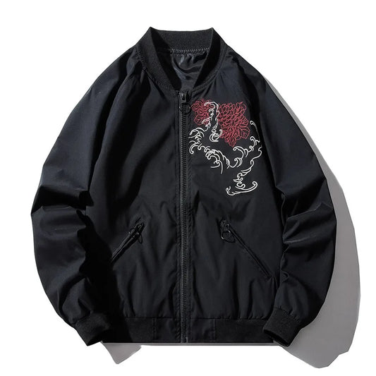 Dragon Embroidery Pilot Jacket Retro Punk