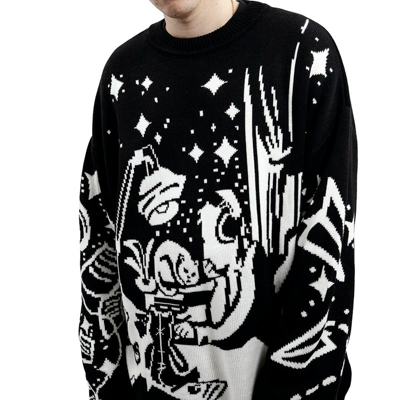Y2k Hip Hop Winter Sweater Streetwear