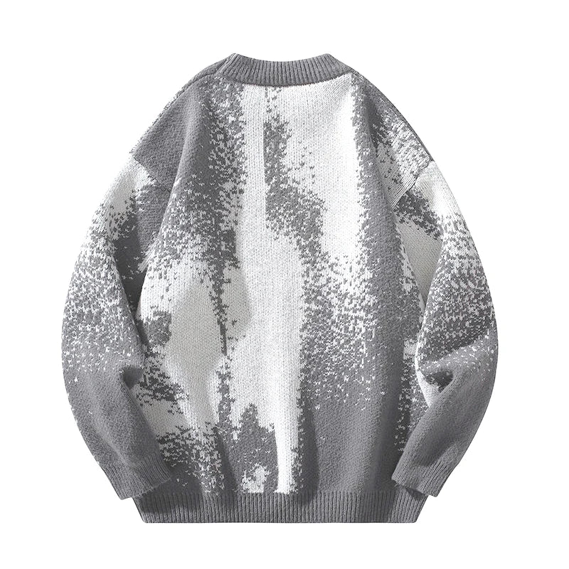 Autumn Winter Hip Hop Gradient Printing Sweater