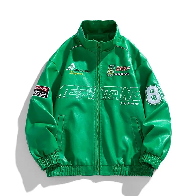 Spring Autumn Men's Motorcycle PU Leather Jacket