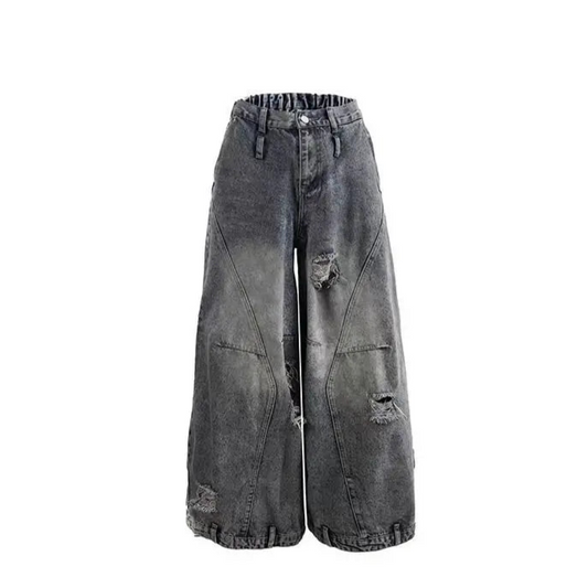 Hip Hop High Street Men Washed Jeans