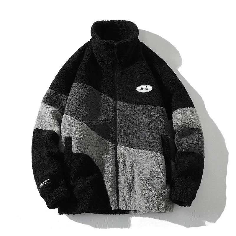 Men's Jacket Oversize Contrast Color Coat