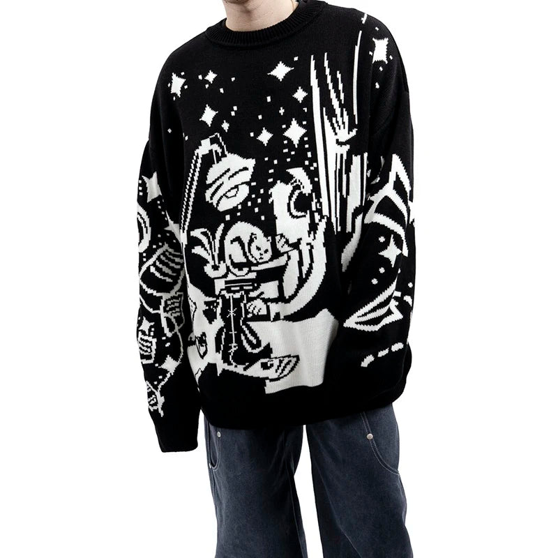 Y2k Hip Hop Winter Sweater Streetwear