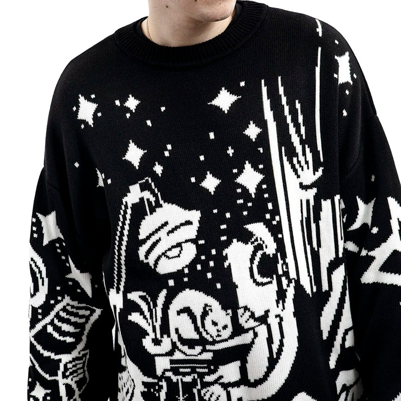 Y2k Hip Hop Winter Sweater Streetwear