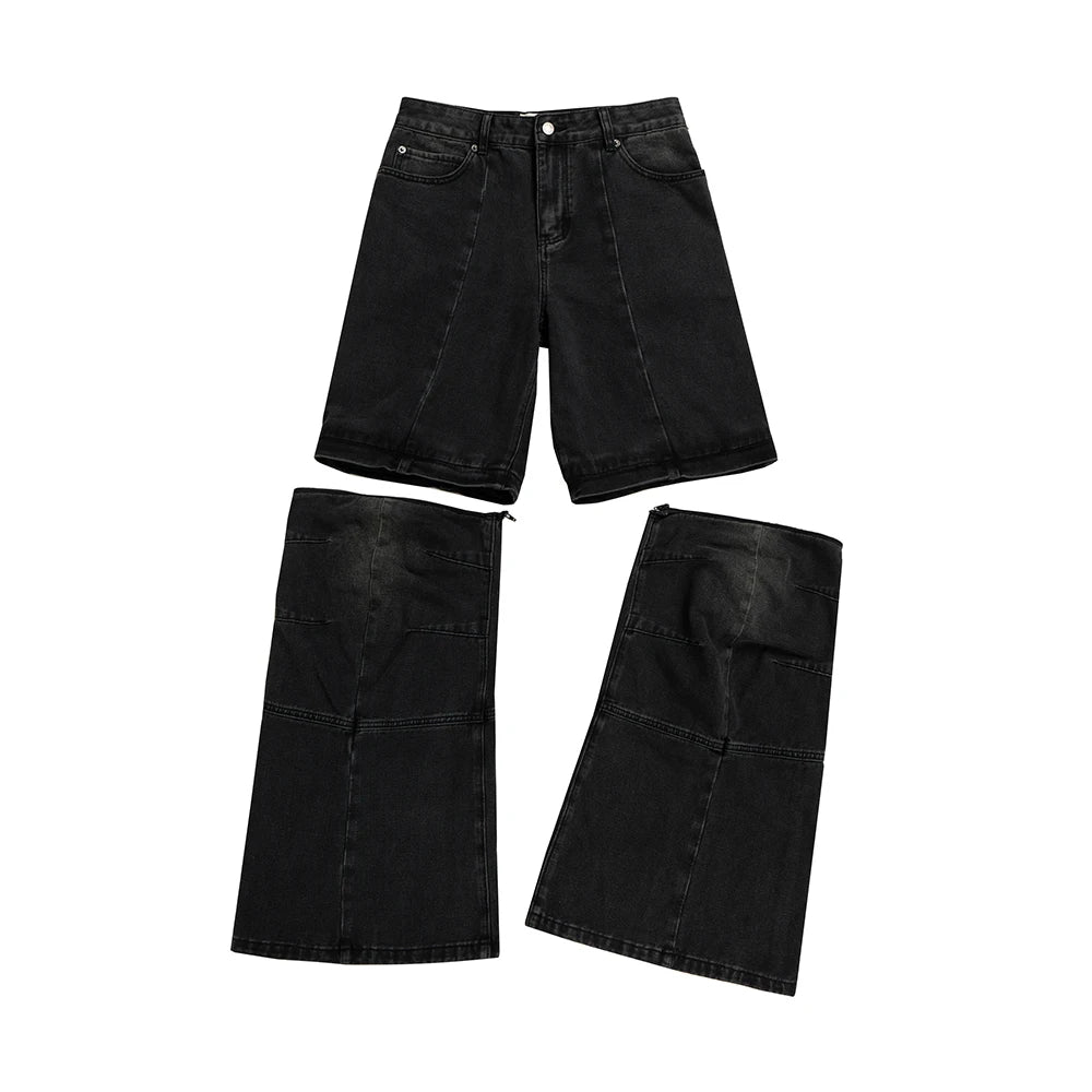 Vintage Washed Detachable Micro Flared Jeans