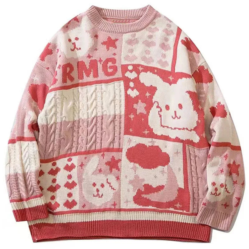 Vintage Cartoon Rabbit Sweater