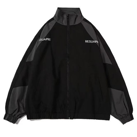 Men High Street Patchwork Windbreaker Coats