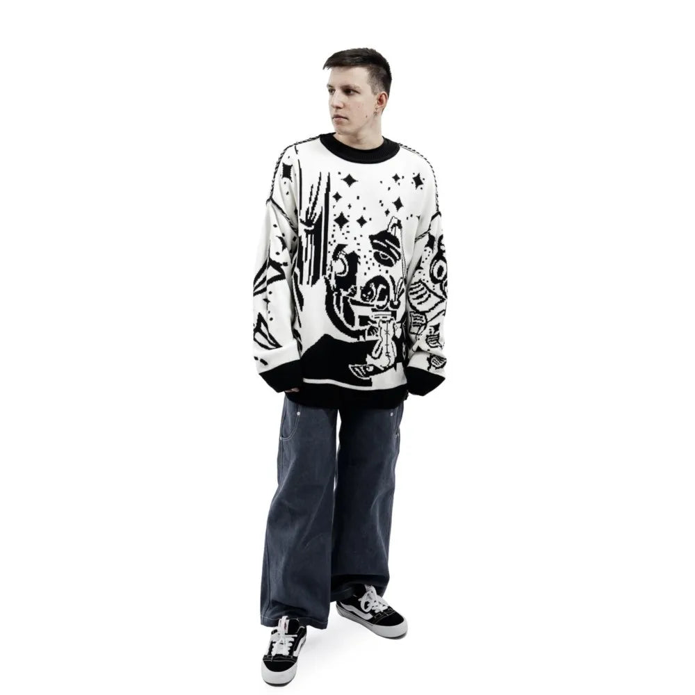Oversized Unisex Cotton Pullover Streetwear