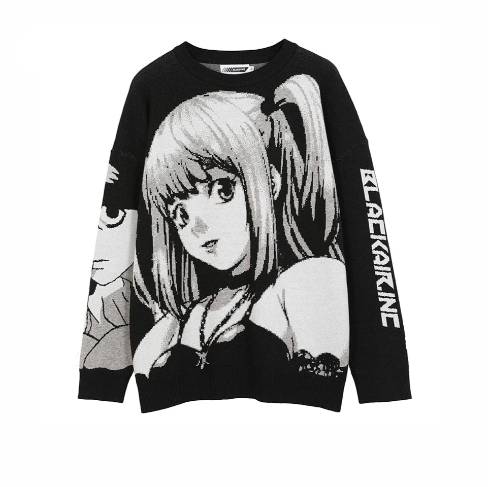 Vintage Retro Japanese Style Anime Girl Knitted Sweater