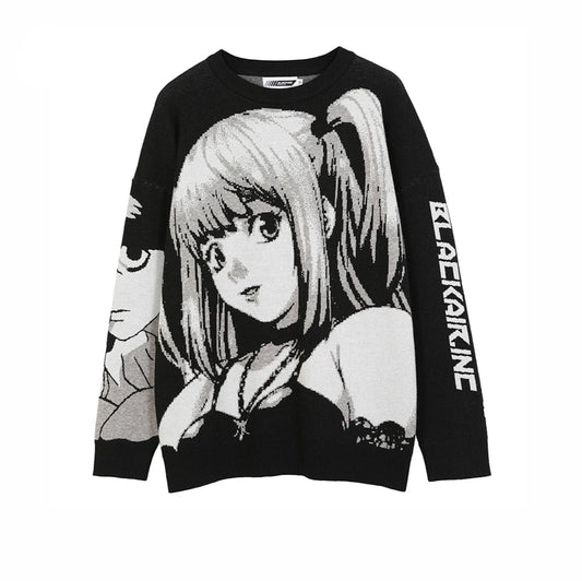 Vintage Retro Japanese Style Anime Girl Knitted Sweater