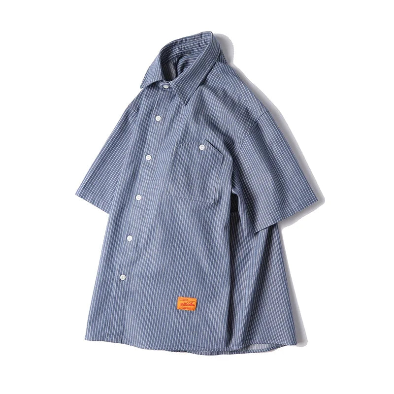 Japanese Korean Fashion Casual Stripe Shirts