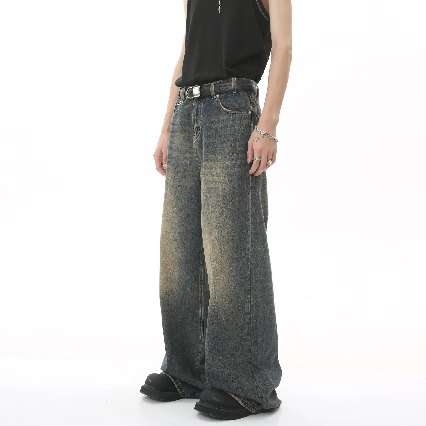 Men's Baggy Straight Leg Wide Leg Jeans