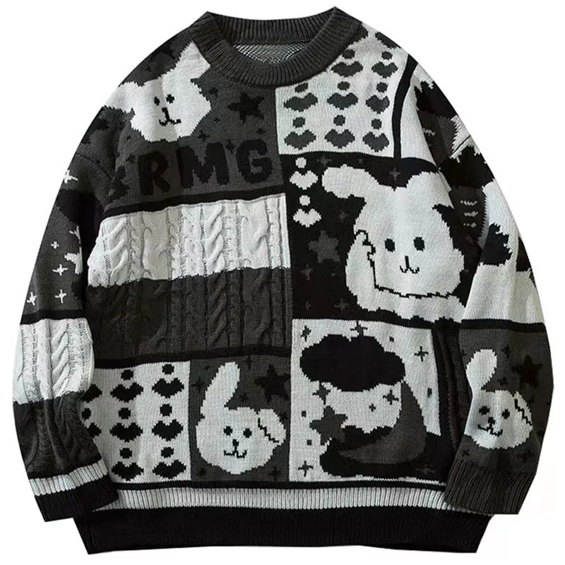 Vintage Cartoon Rabbit Sweater