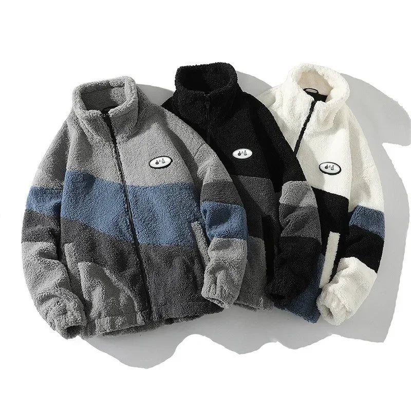 Men's Jacket Oversize Contrast Color Coat