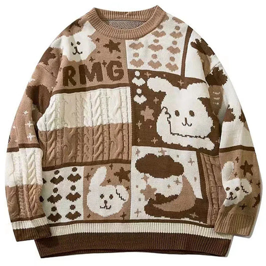 Vintage Cartoon Rabbit Sweater