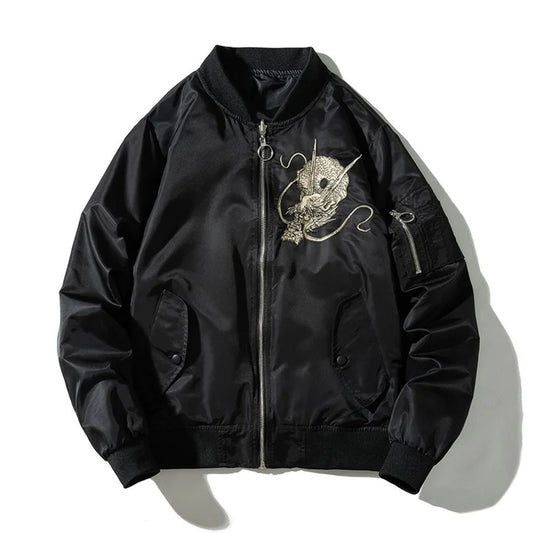 Padded Embroidery Bomber Bomber Jackets