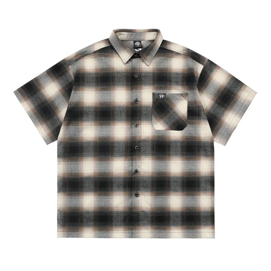 Chicano Style Plaid Short Sleeve Shirts