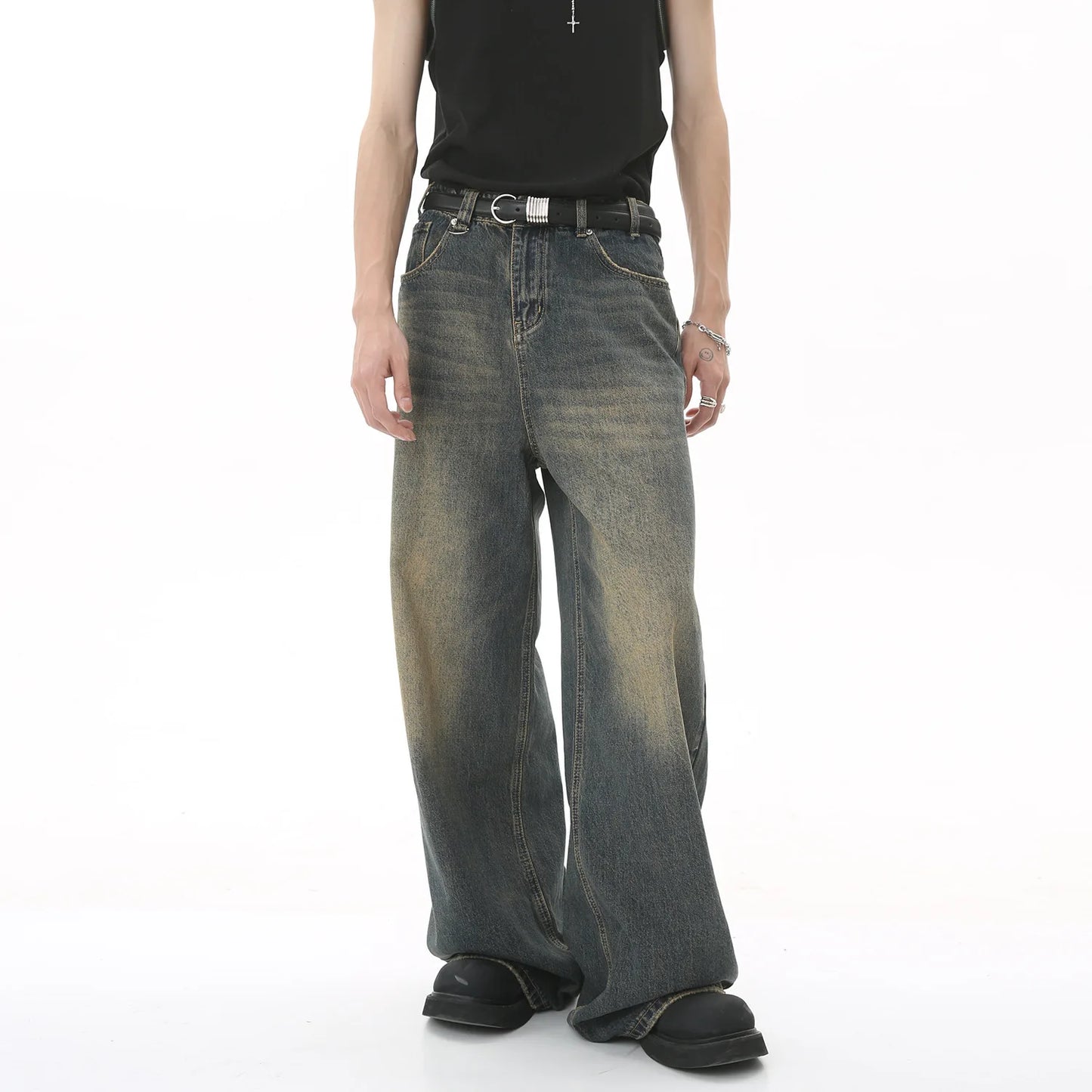 Men's Baggy Straight Leg Wide Leg Jeans