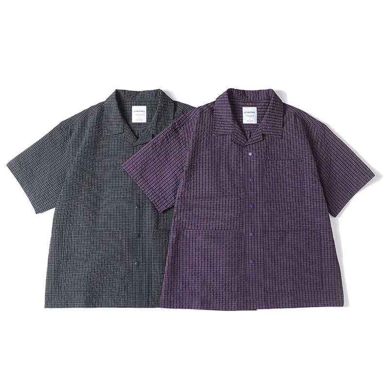 Streetwear Cleanfit Casual Oversize Plaid Shirts