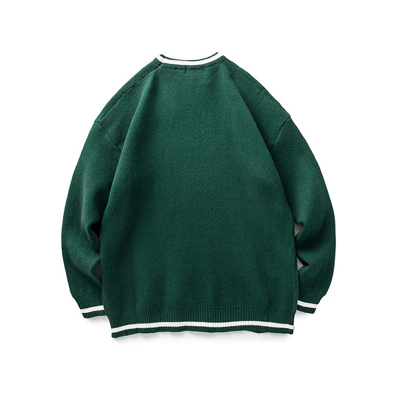 Autumn Winter Letter Graphic High Streetwear Men Sweater