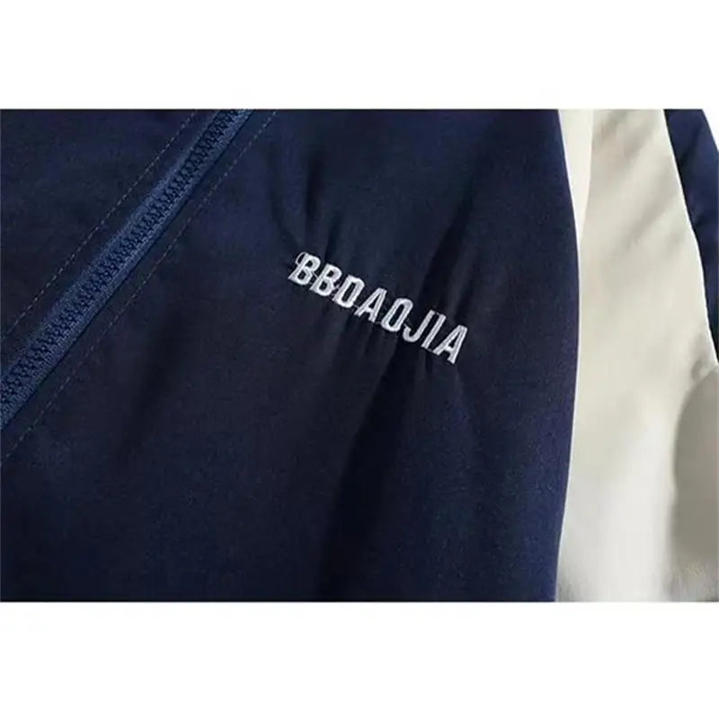 Men High Street Patchwork Windbreaker Coats