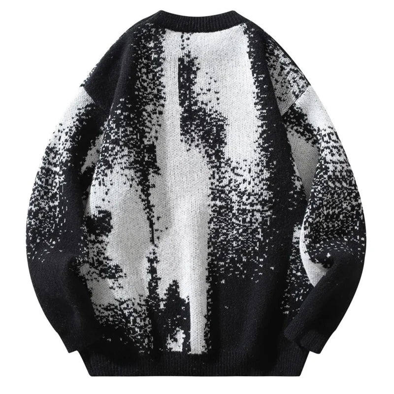 Autumn Winter Hip Hop Gradient Printing Sweater