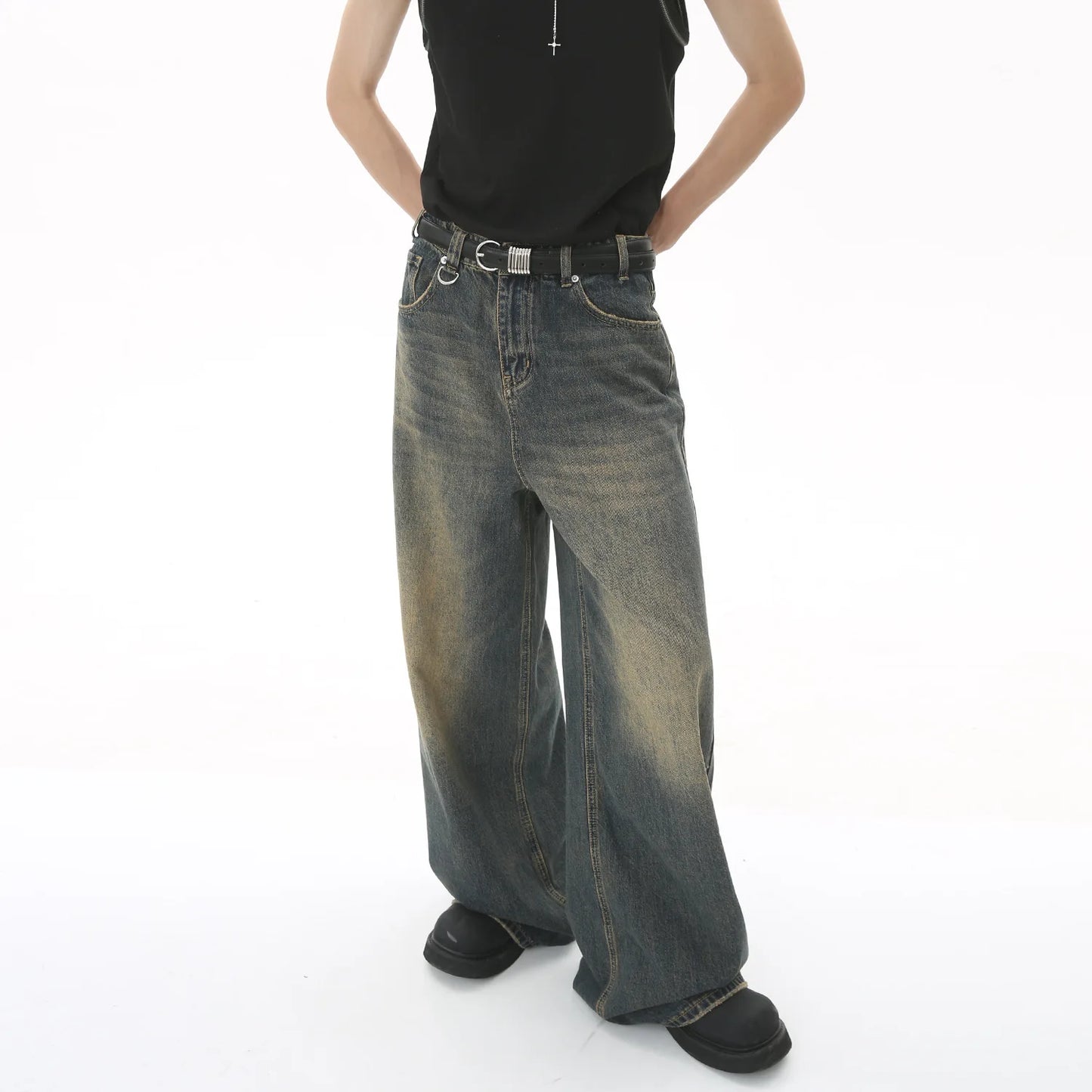 Men's Baggy Straight Leg Wide Leg Jeans
