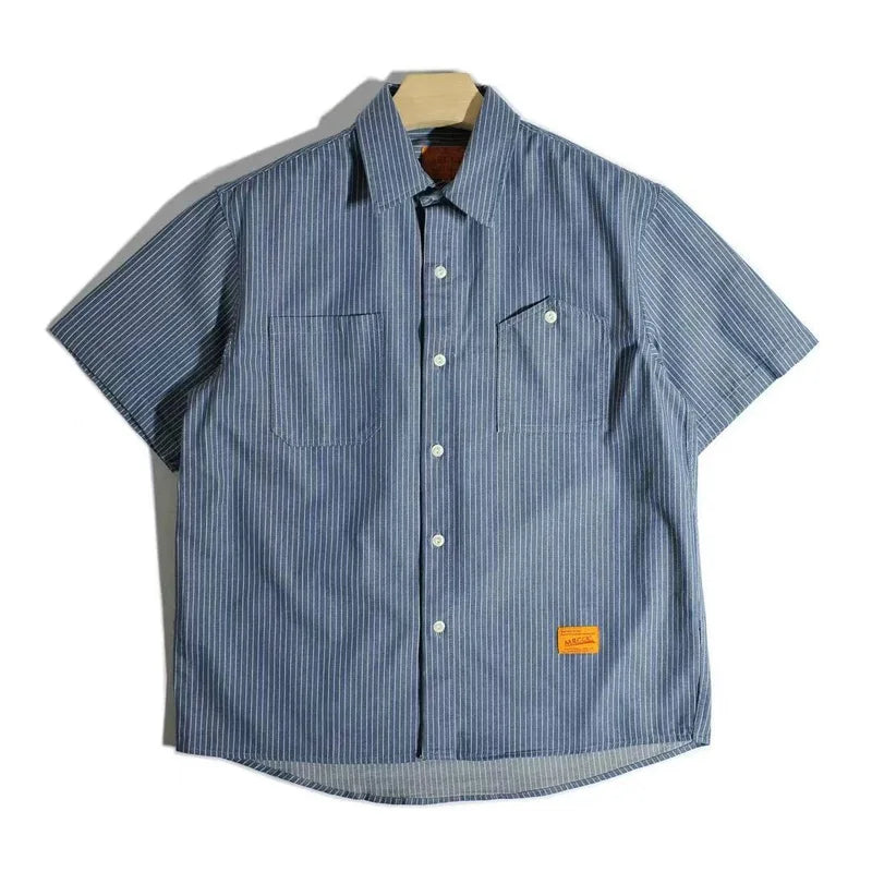 Japanese Korean Fashion Casual Stripe Shirts