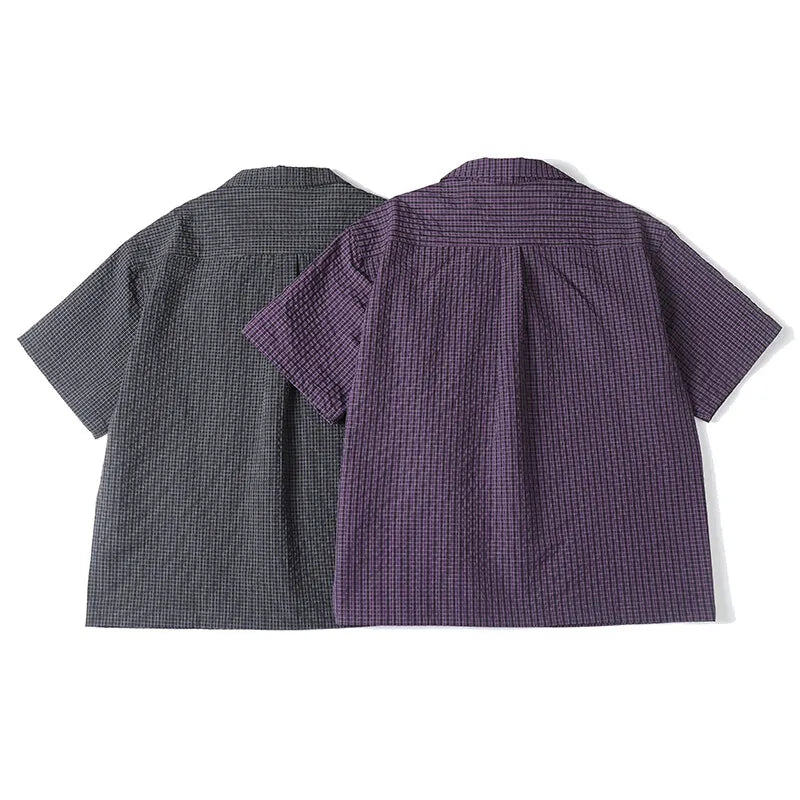 Streetwear Cleanfit Casual Oversize Plaid Shirts
