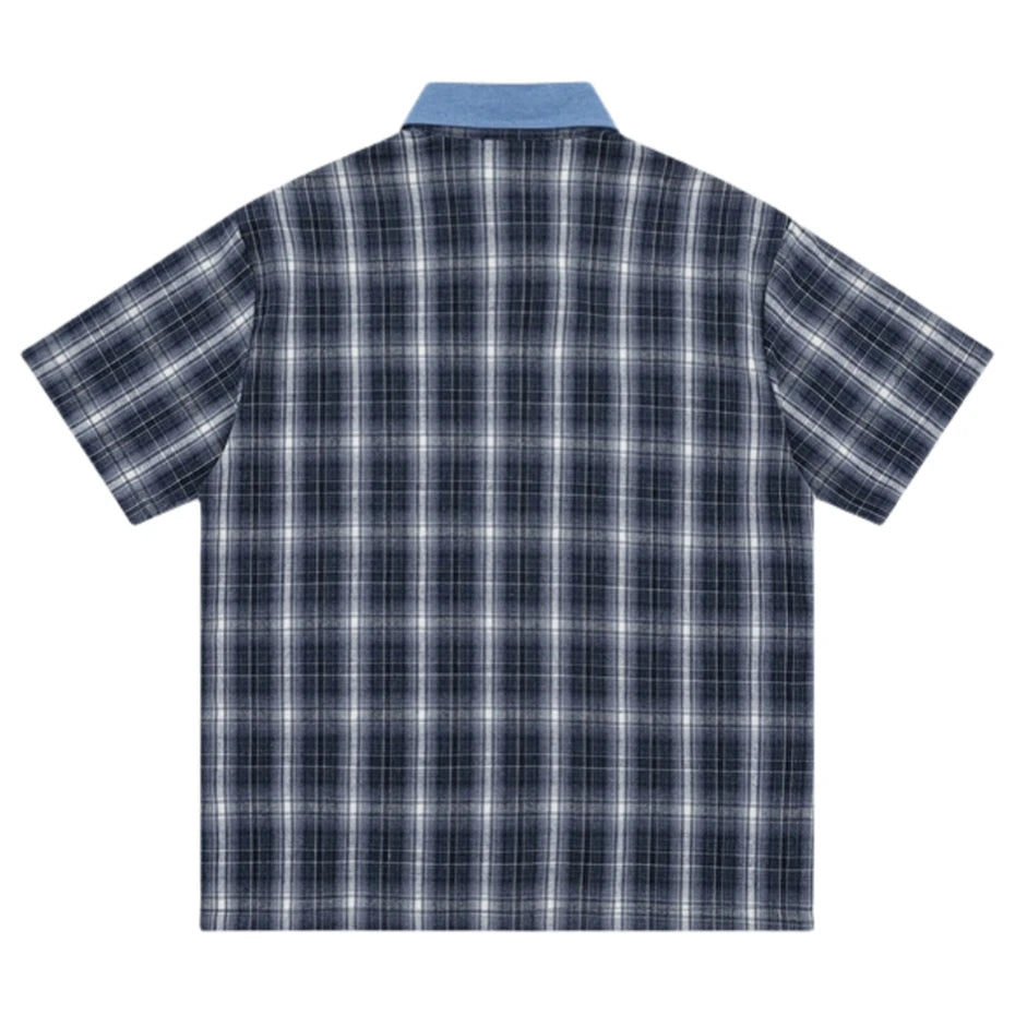 Summer Mens Plaid Short Sleeve Shirts