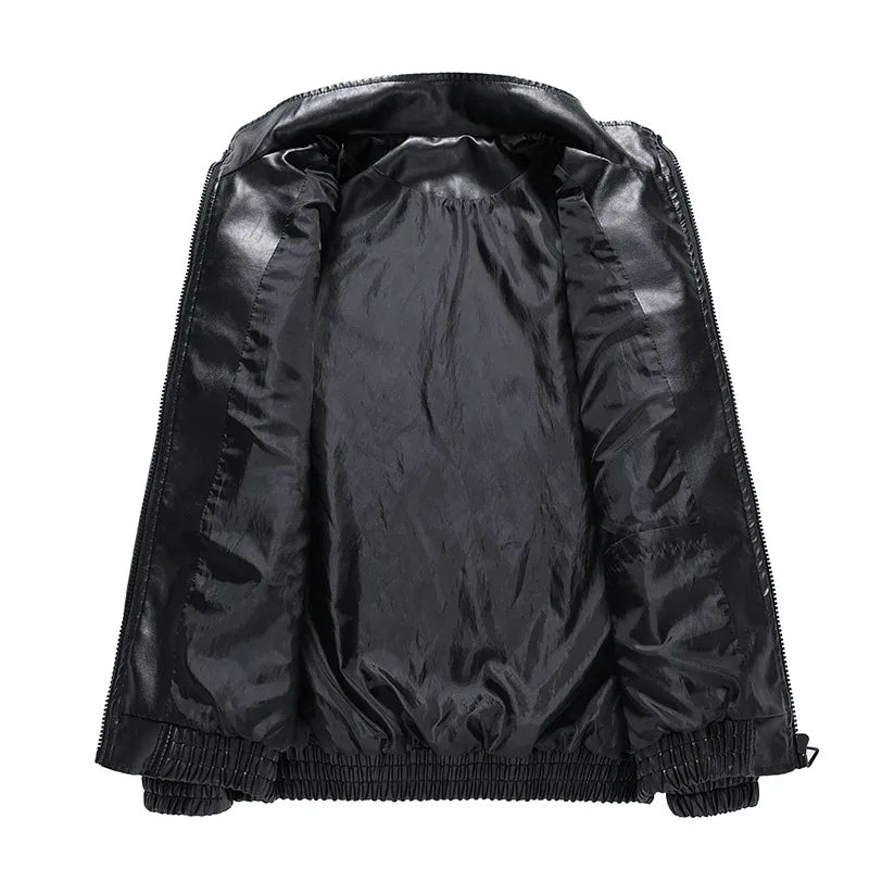 Spring Autumn Men's Motorcycle PU Leather Jacket