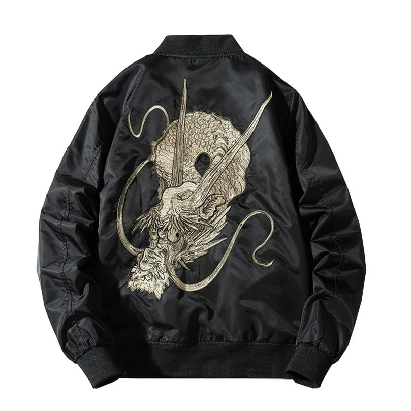Padded Embroidery Bomber Bomber Jackets