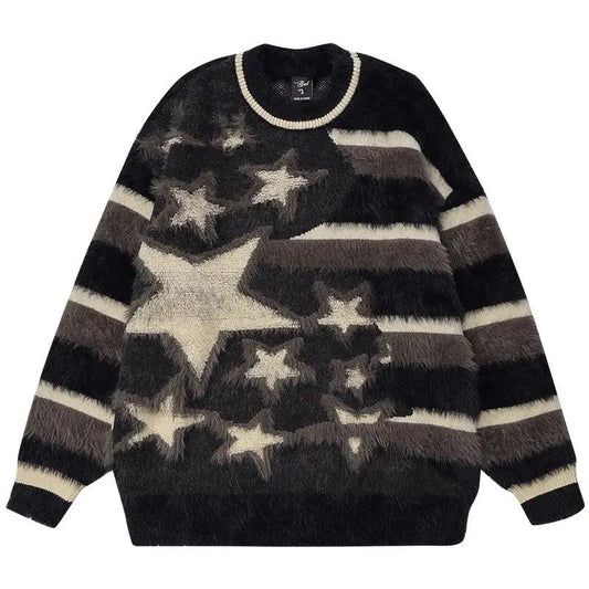 Star Design Sweater Stripe Knitwear