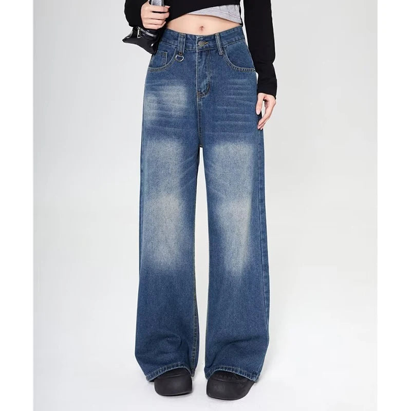 Baggy Jeans Vintage American Style Straight Wide Leg Denim Pants