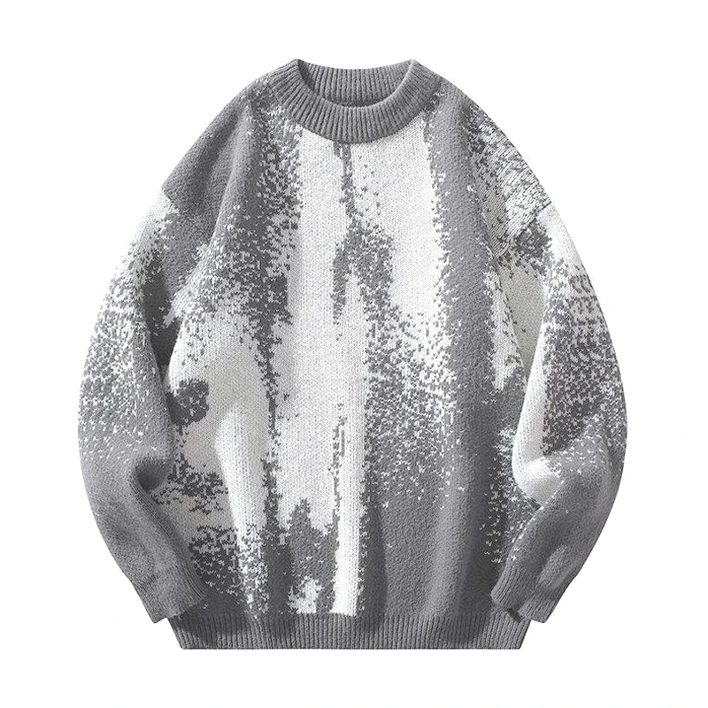 Autumn Winter Hip Hop Gradient Printing Sweater