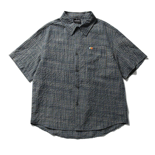 Plaid Short Sleeve Loose Casual Streetwear Fashion Shirts
