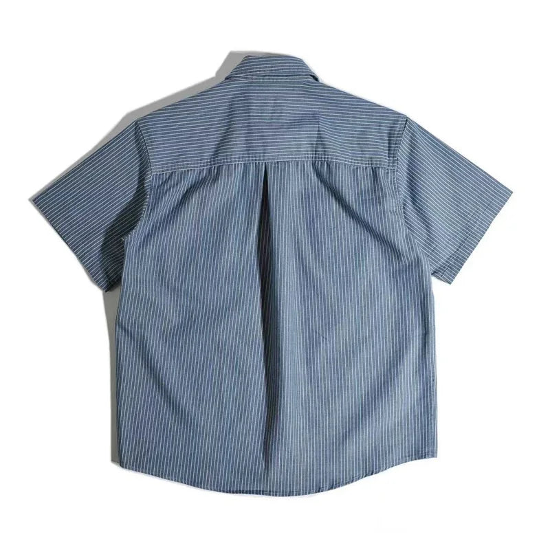 Japanese Korean Fashion Casual Stripe Shirts